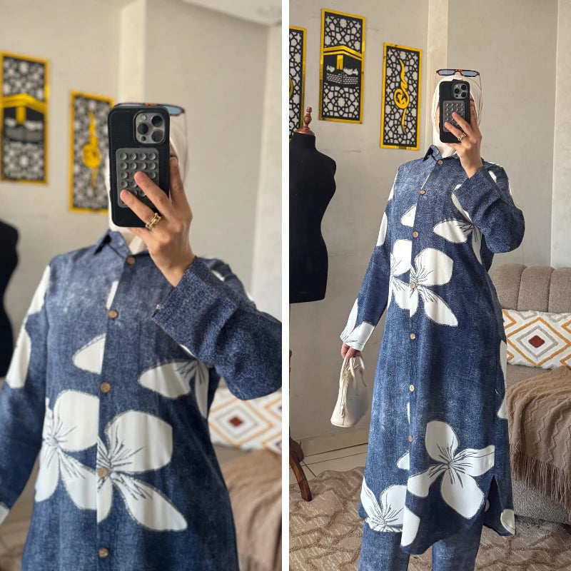 طقم أنيق وعصري بتصميم مريح ولمسة صيفية ناعمة