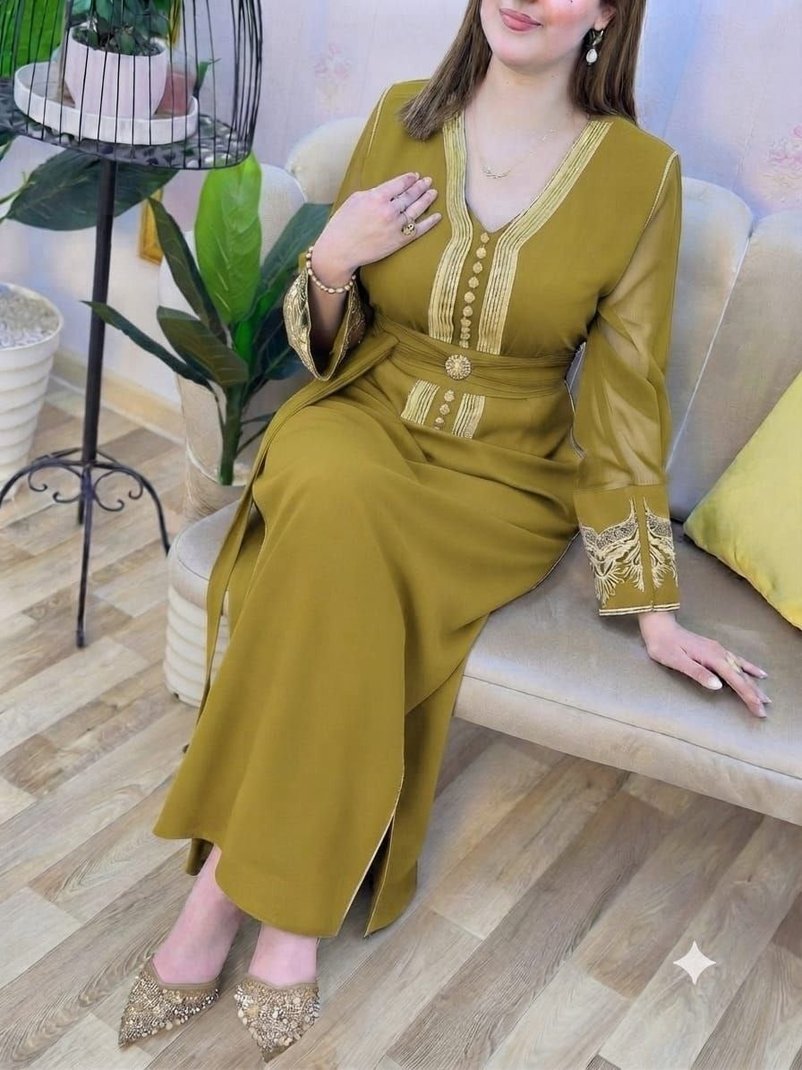 Caftan Zafira avec broderie Rbati