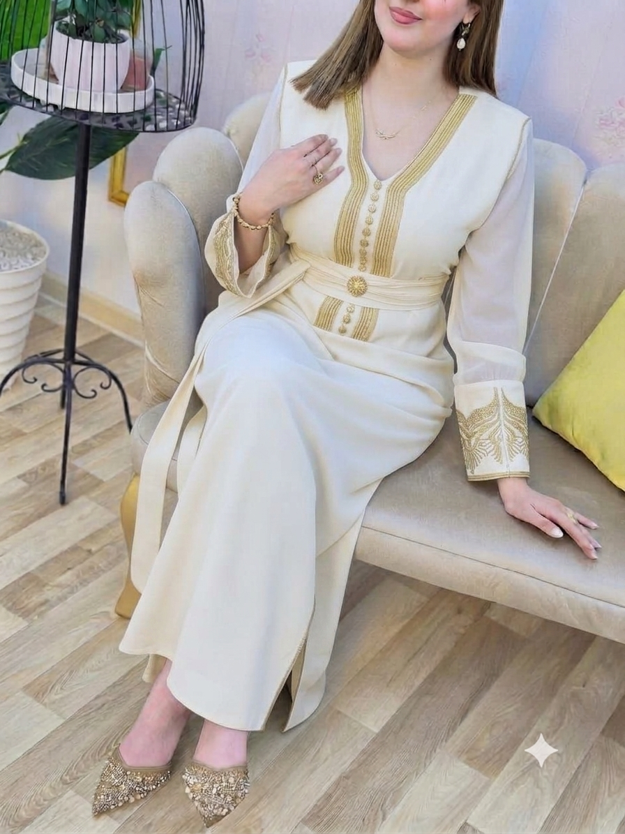 Caftan Zafira avec broderie Rbati