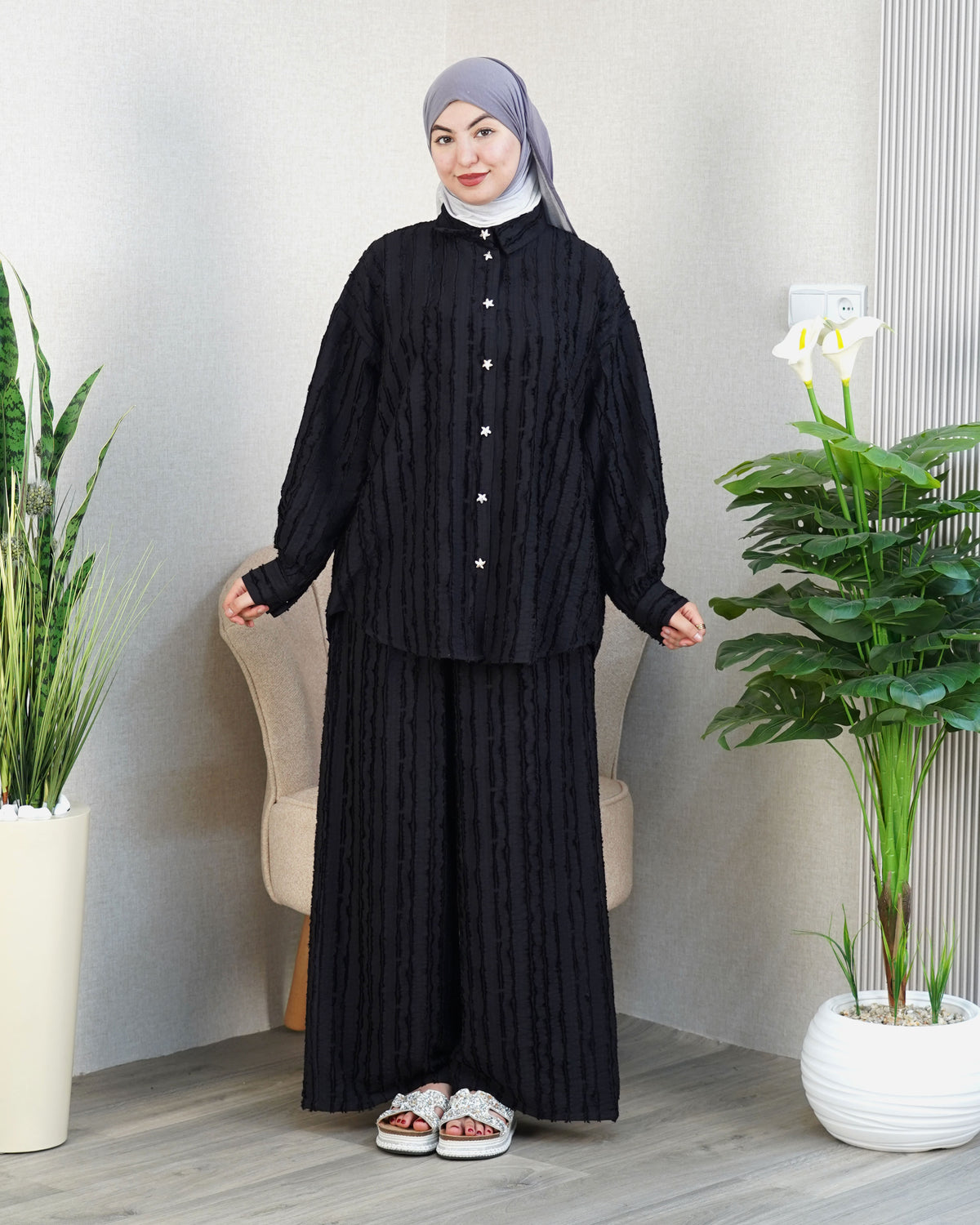 ✨ Ensemble Femme « Élégance Rayée »