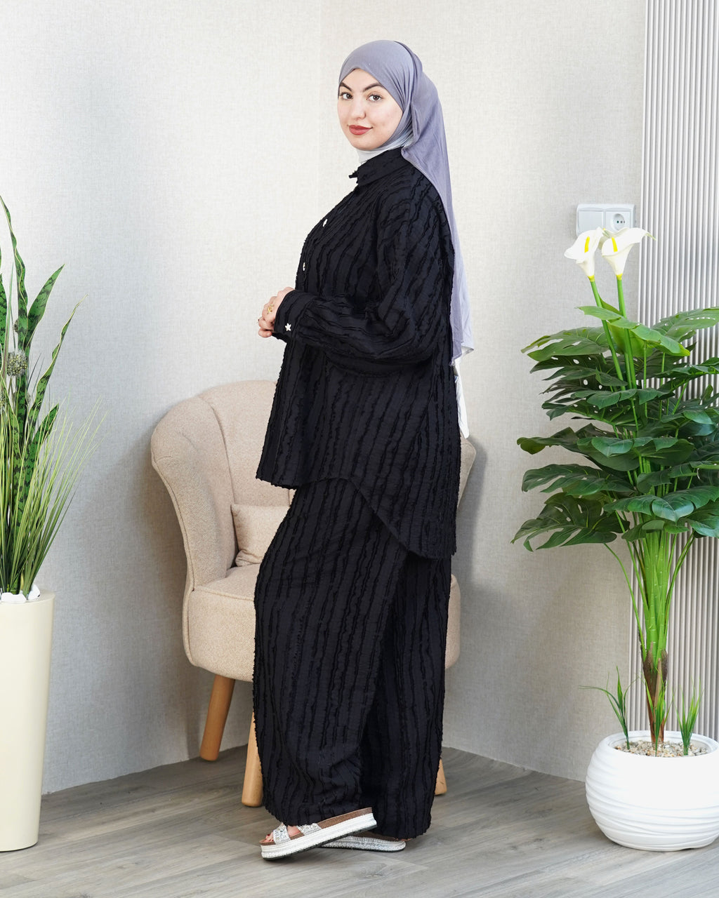 ✨ Ensemble Femme « Élégance Rayée »
