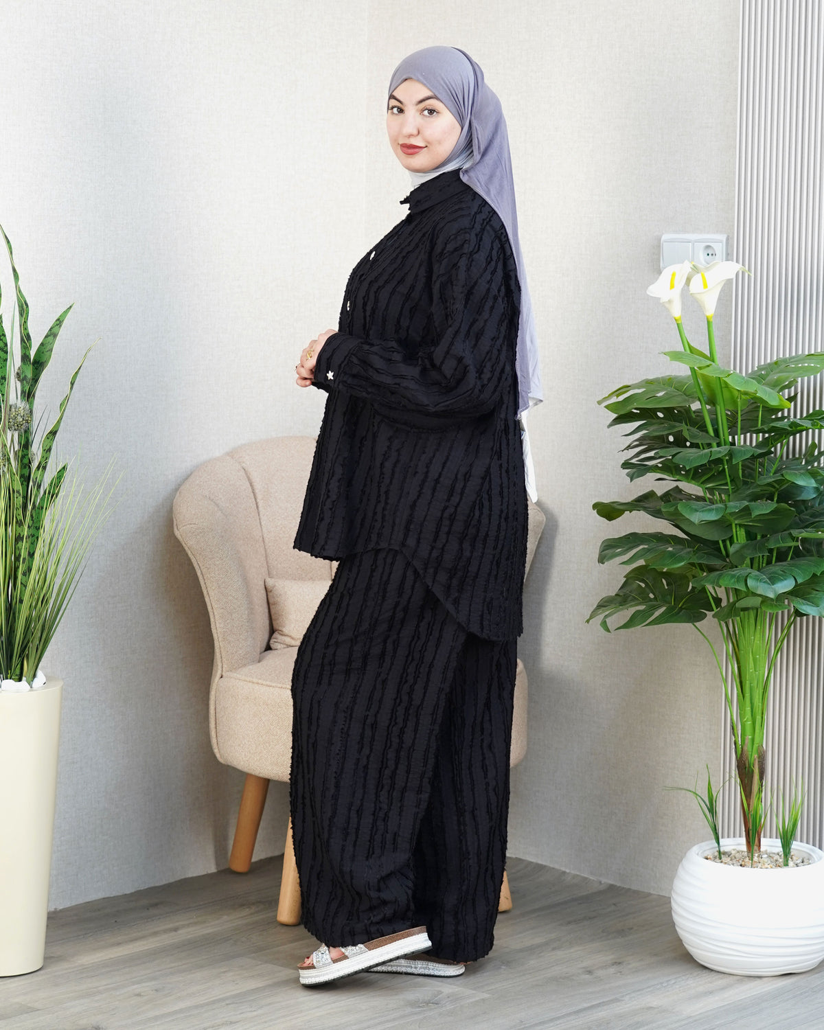 ✨ Ensemble Femme « Élégance Rayée »