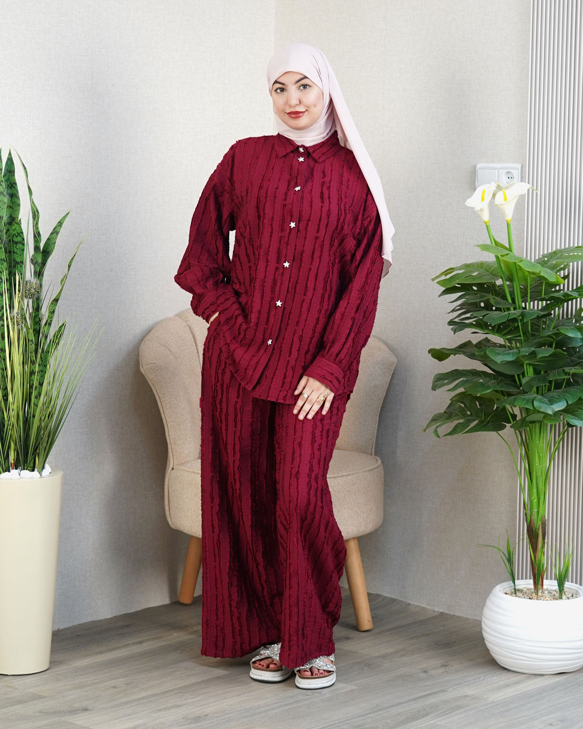 ✨ Ensemble Femme « Élégance Rayée »