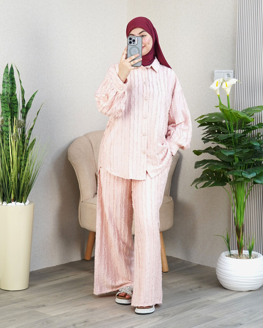✨ Ensemble Femme « Élégance Rayée »