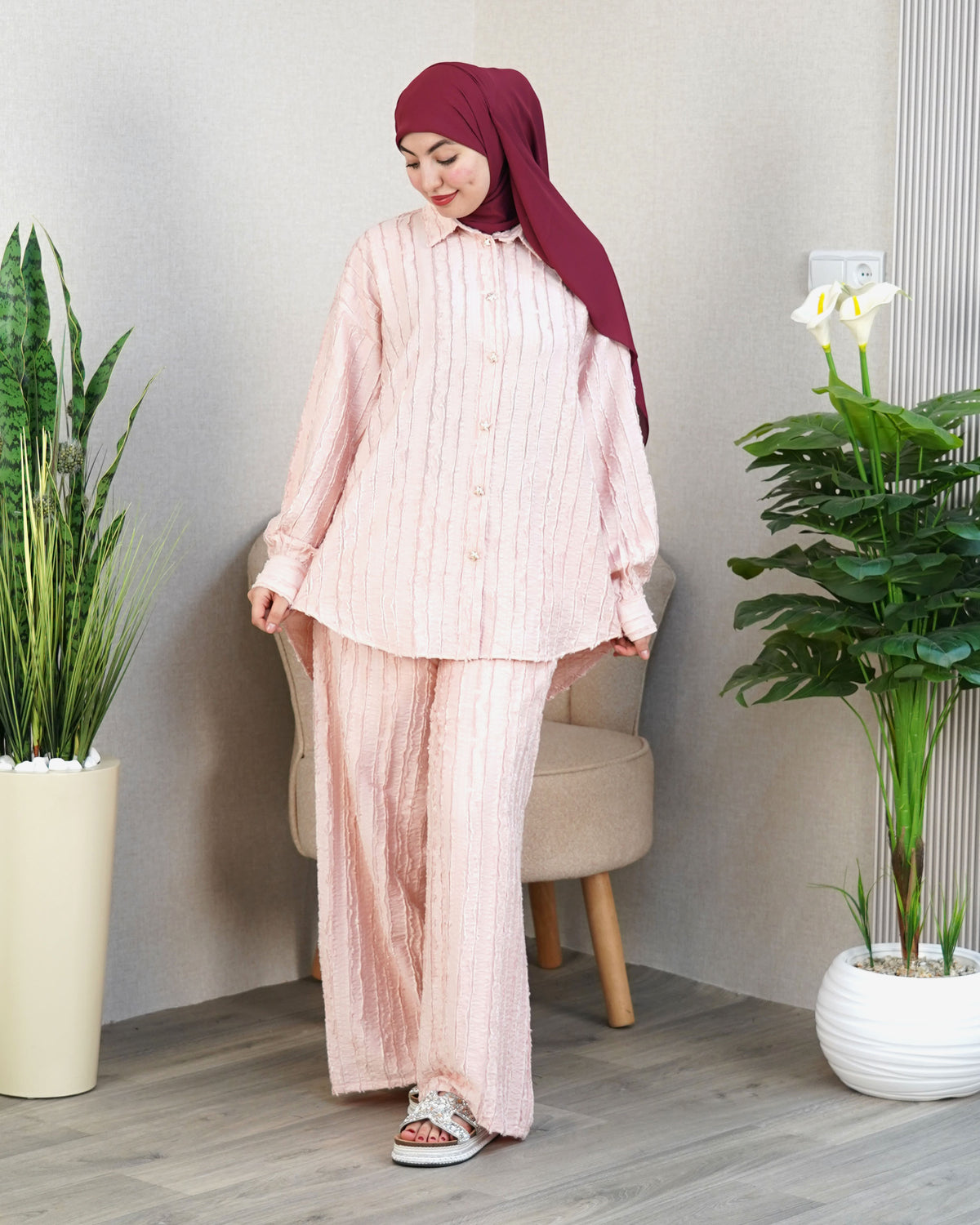 ✨ Ensemble Femme « Élégance Rayée »