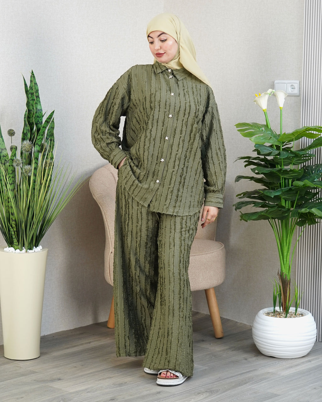 ✨ Ensemble Femme « Élégance Rayée »