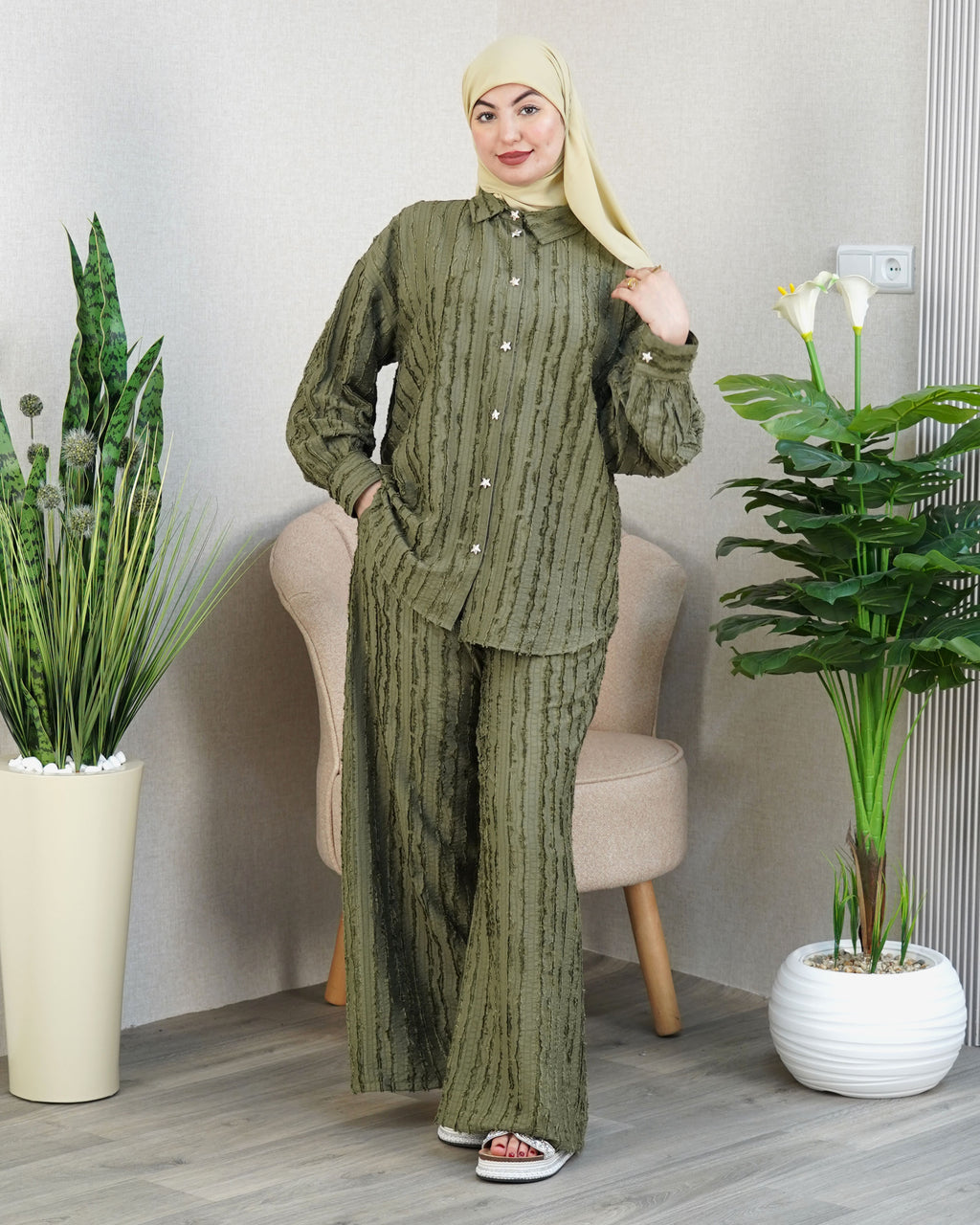 ✨ Ensemble Femme « Élégance Rayée »