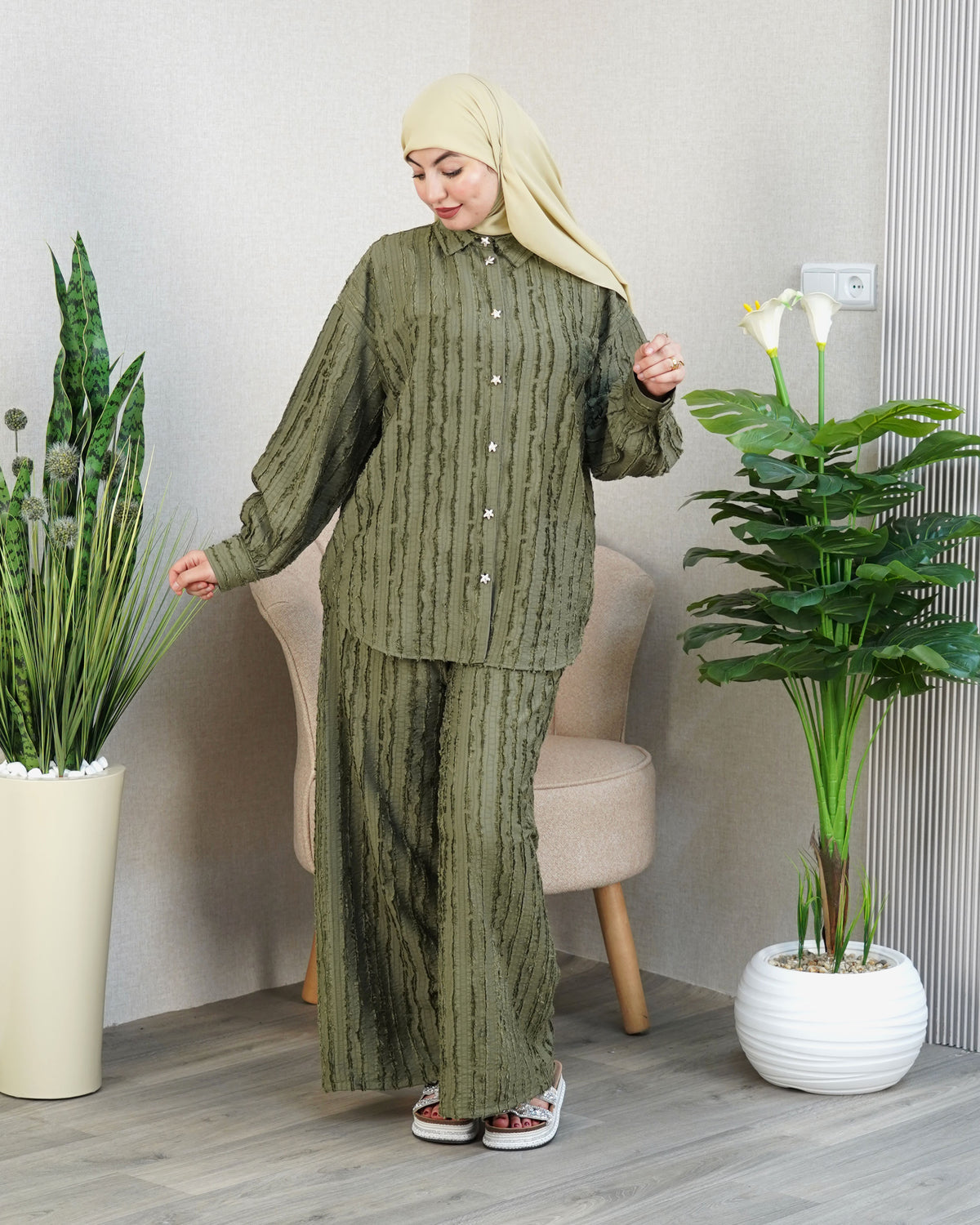 ✨ Ensemble Femme « Élégance Rayée »