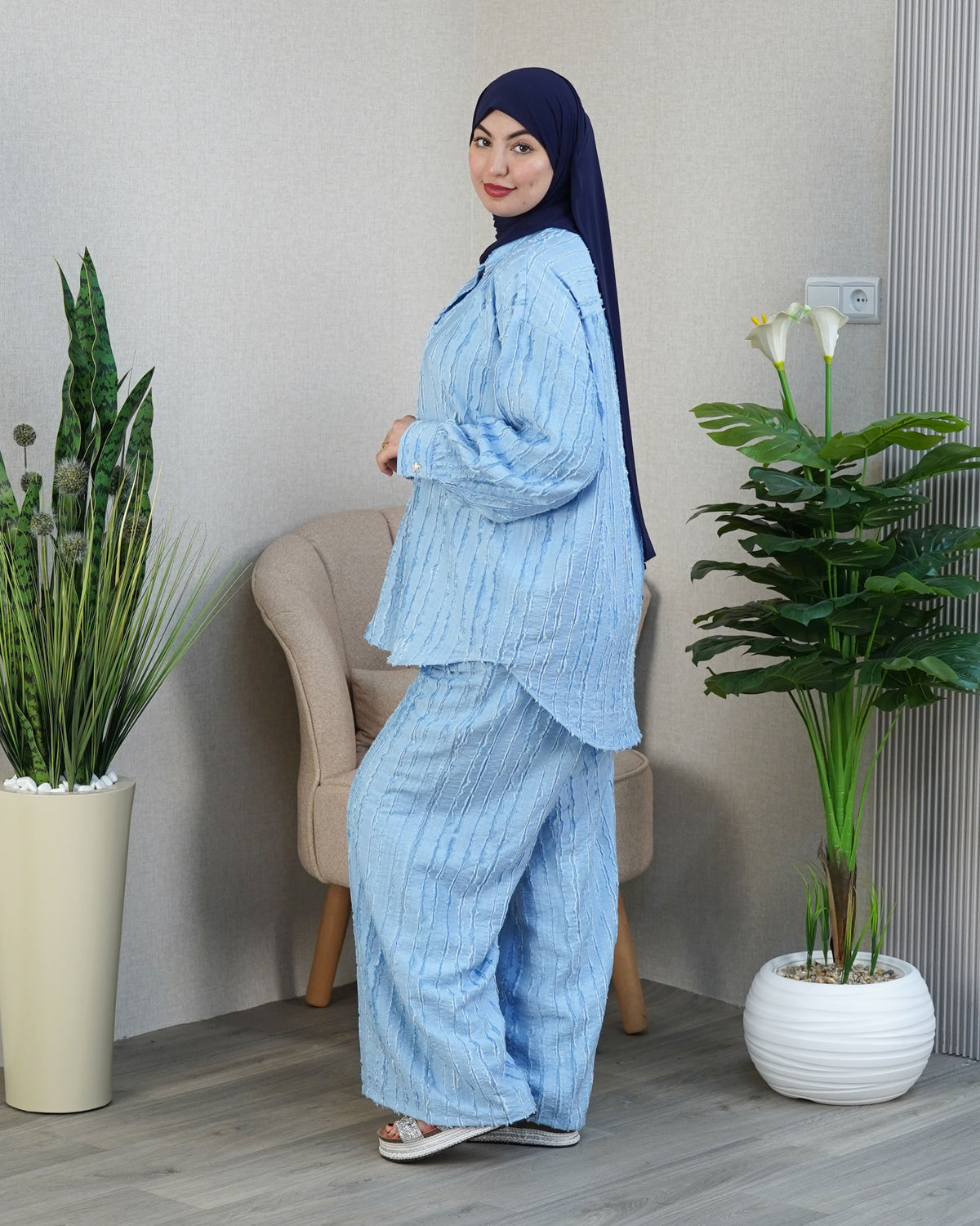 ✨ Ensemble Femme « Élégance Rayée »