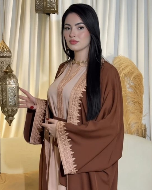 Caftan Marocain 2 Pièces Brodé | Élégance Traditionnelle – DuoPerfect