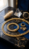 Parure Complète "Cuban Link" – Acier Inoxydable (Garantie Anti-Oxydation)