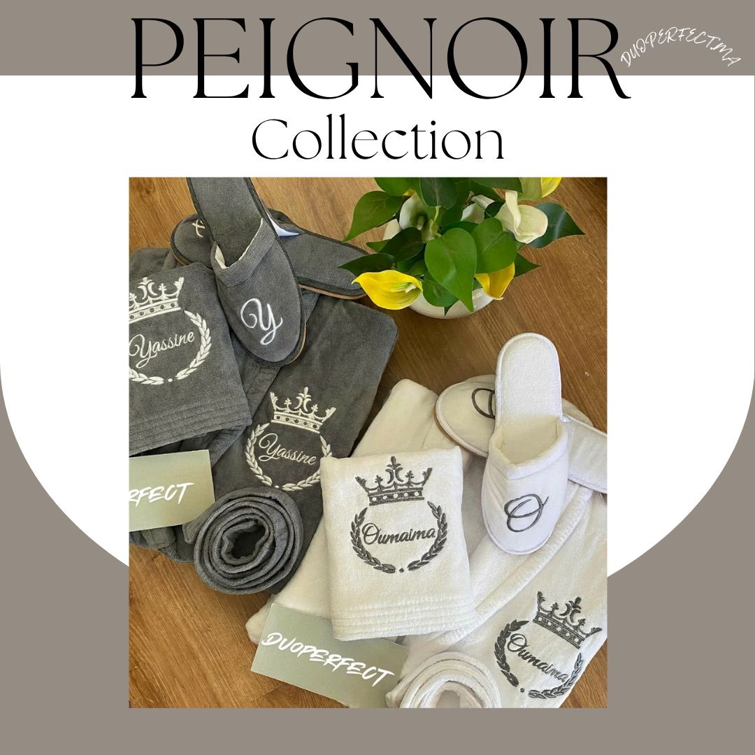 Peignoir pack couple personnalise