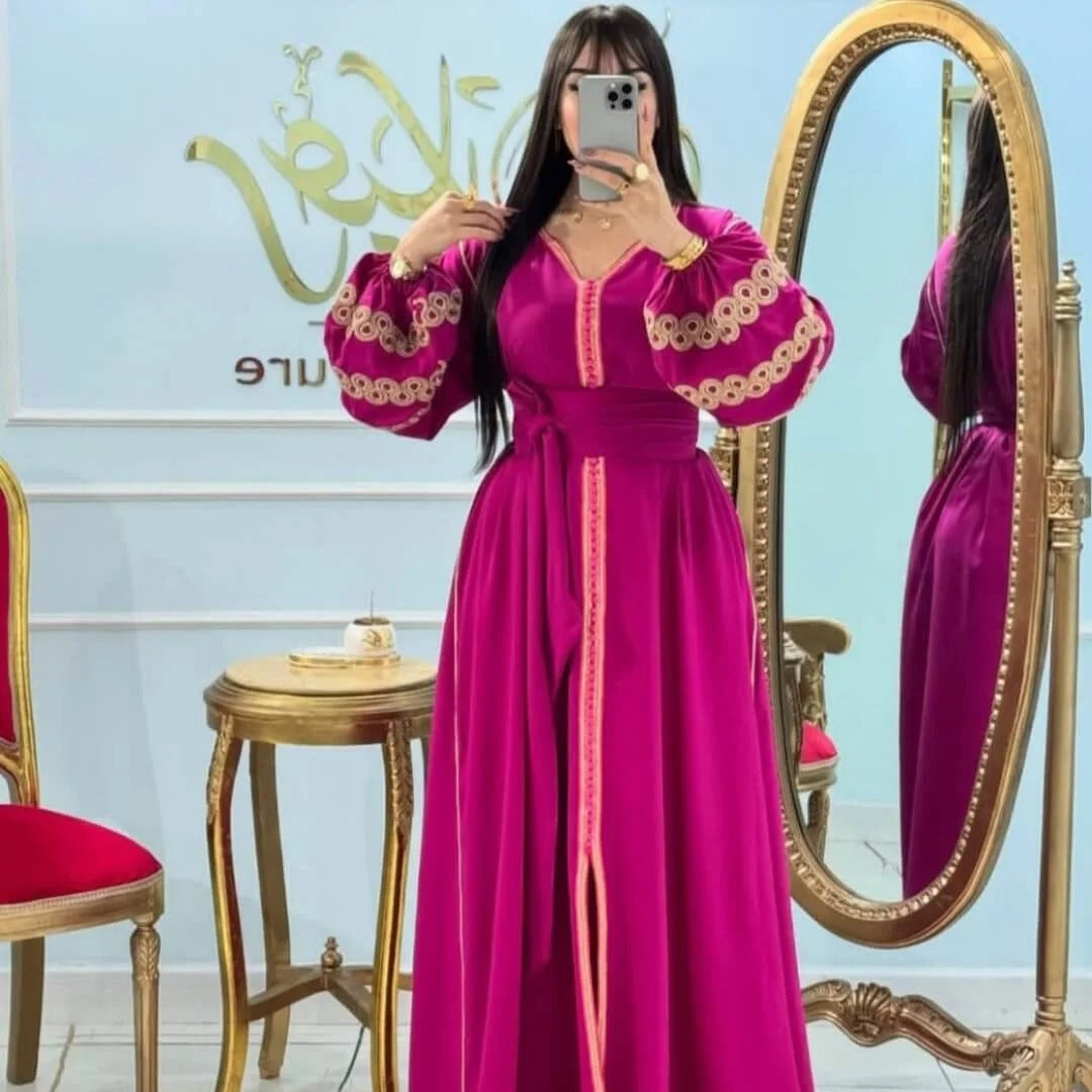 قفطان طرزا كم بالسفيفة العقاد والحزام