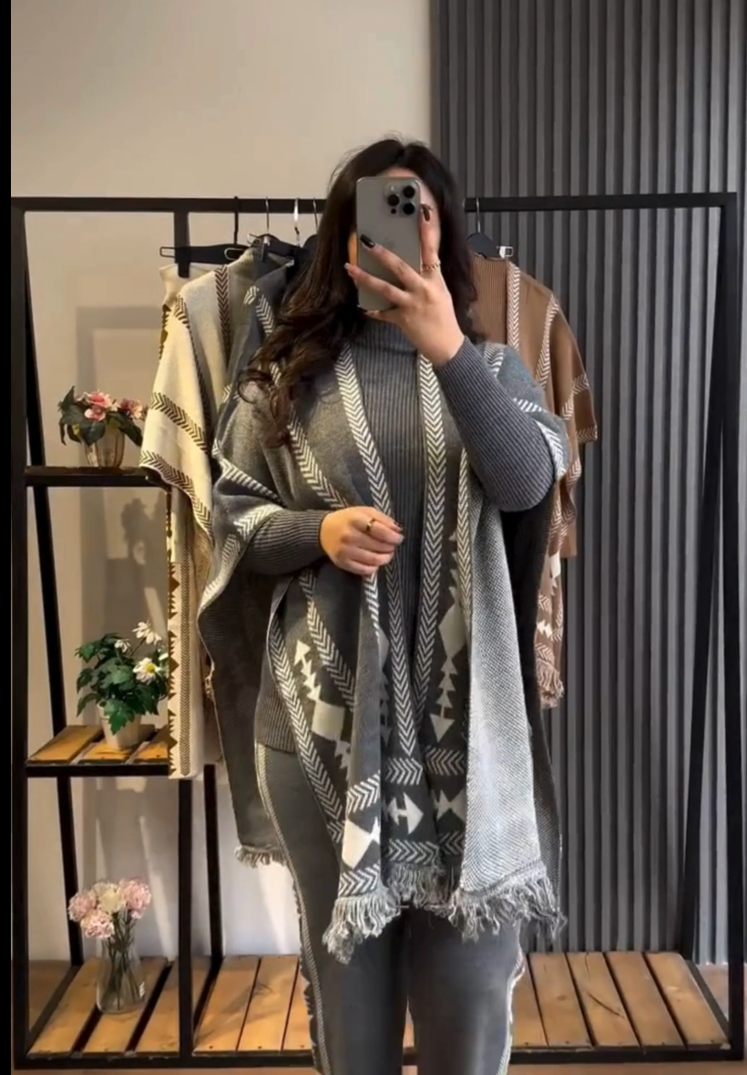 Ensemble femme 3 pièces à motifs géométriques