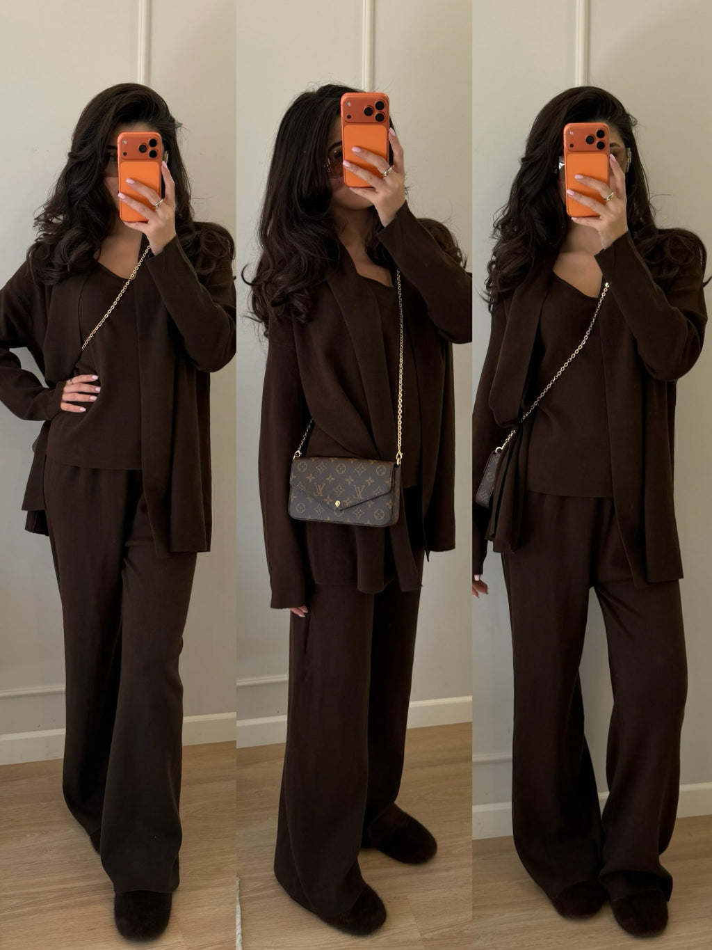 Ensemble 3 Pièces en Maille Fine — Cardigan, Top & Pantalon Fluide